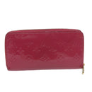 LOUIS VUITTON Monogram Vernis Zippy Wallet Pink M93058 LV Auth am5708-2