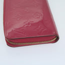 LOUIS VUITTON Monogram Vernis Zippy Wallet Pink M93058 LV Auth am5708-3