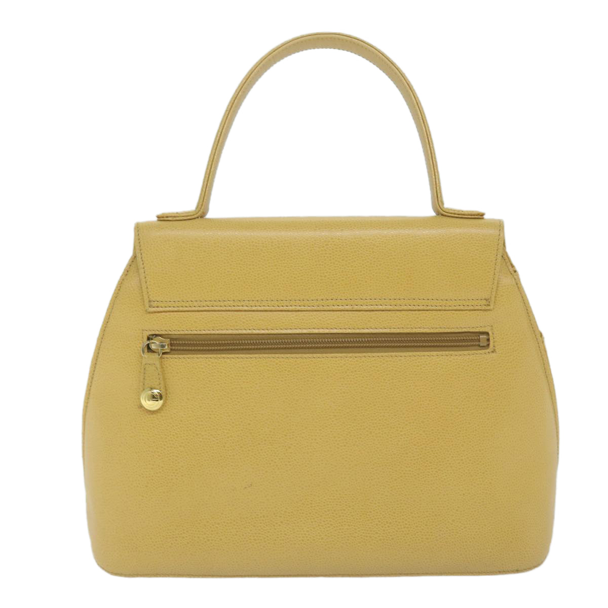 GIVENCHY Hand Bag Leather Yellow Auth am5714 - 0