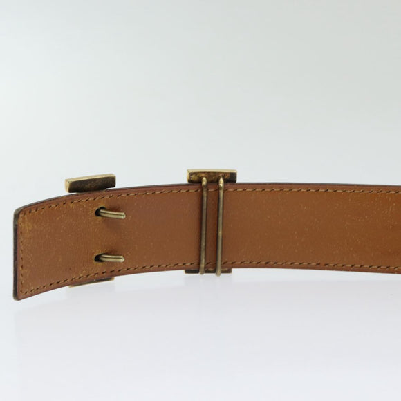 HERMES Constance Belt Leather 35.4"""" Dark Brown Auth am5720