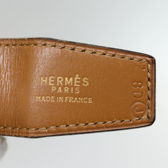 HERMES Constance Belt Leather 35.4"""" Dark Brown Auth am5720