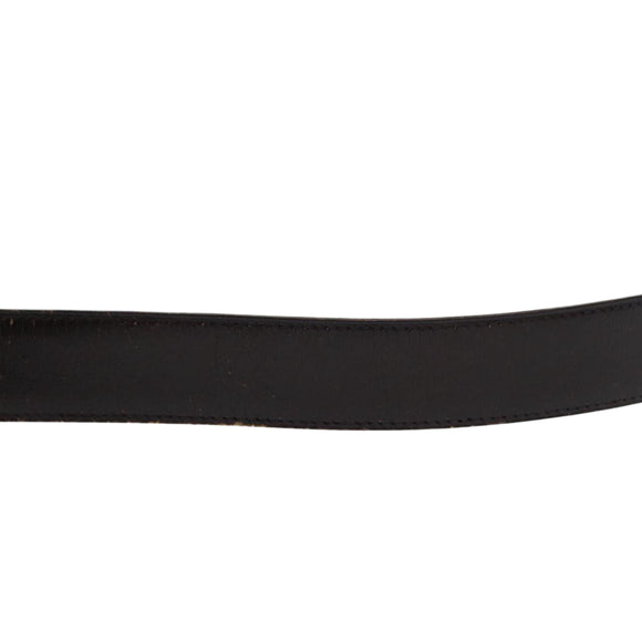 HERMES Constance Belt Leather 35.4"""" Dark Brown Auth am5720