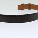 HERMES Constance Belt Leather 35.4"""" Dark Brown Auth am5720-4