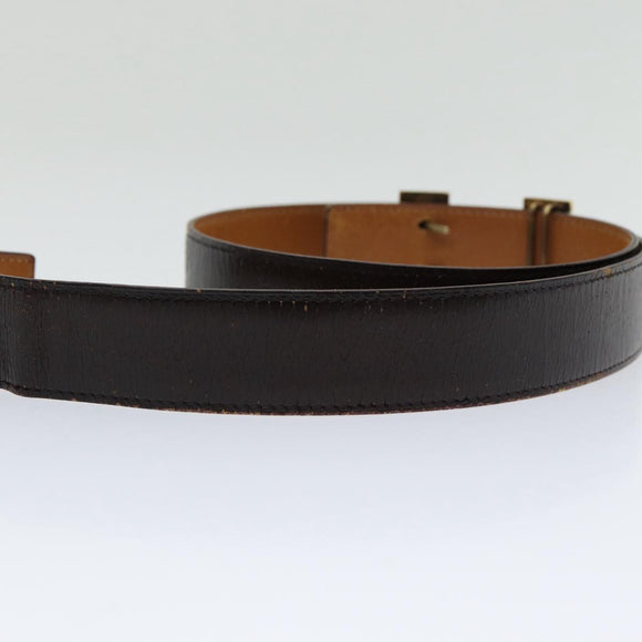 HERMES Constance Belt Leather 35.4"""" Dark Brown Auth am5720