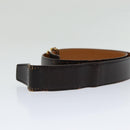 HERMES Constance Belt Leather 35.4"""" Dark Brown Auth am5720-7
