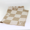 LOUIS VUITTON Pred LV Checkmate Blanket Wool Beige M77861 LV Auth am5723-2