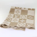 LOUIS VUITTON Pred LV Checkmate Blanket Wool Beige M77861 LV Auth am5723-4