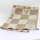 LOUIS VUITTON Pred LV Checkmate Blanket Wool Beige M77861 LV Auth am5723-6