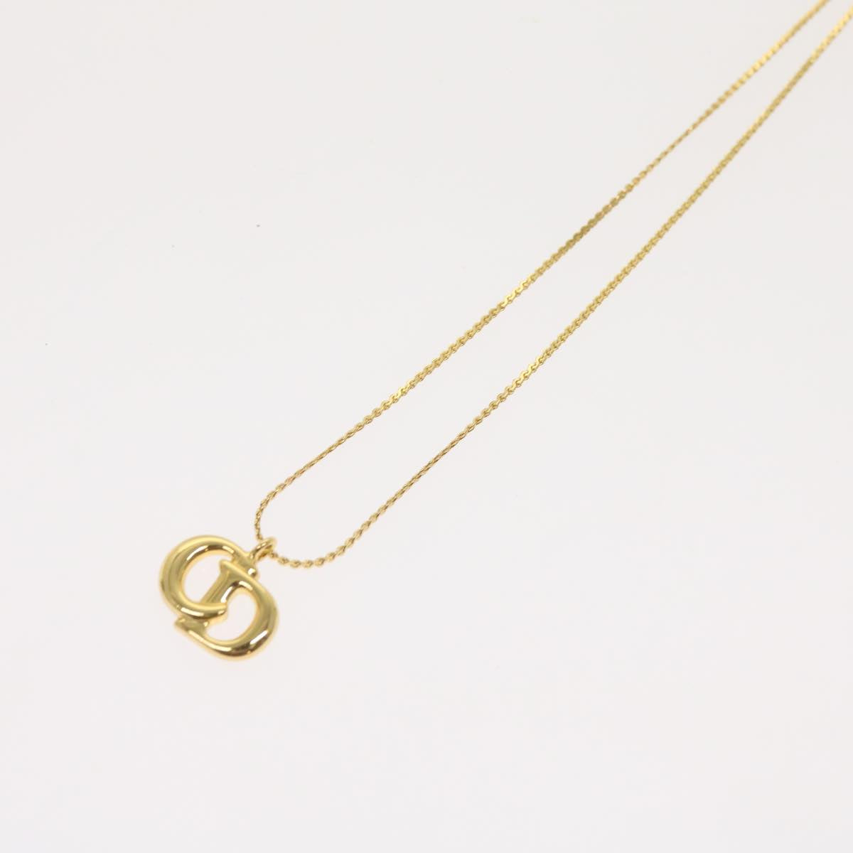 Christian Dior Bracelet Necklace 2Set Gold Auth am5729