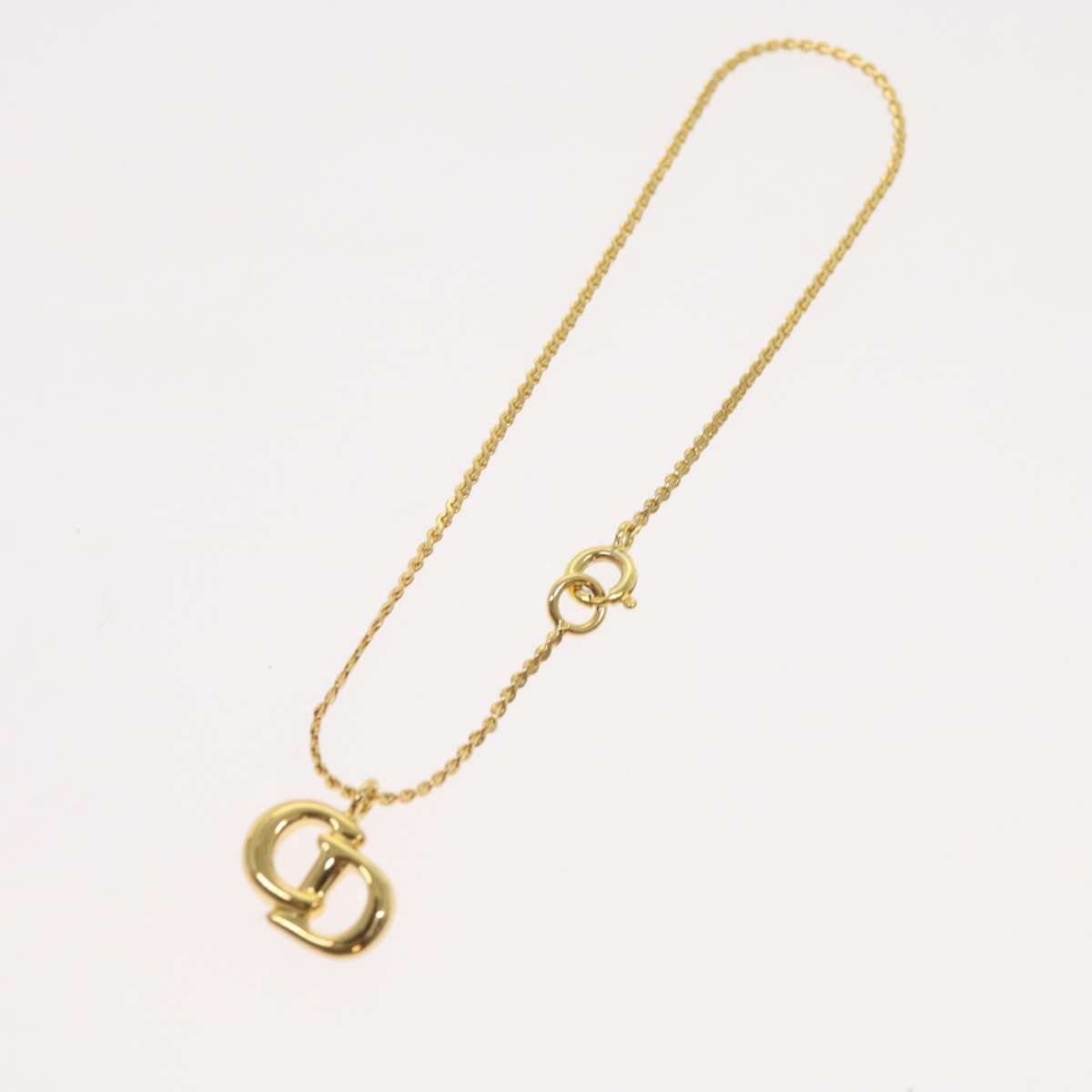 Christian Dior Bracelet Necklace 2Set Gold Auth am5729