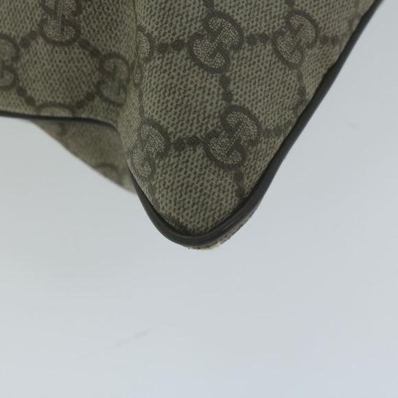 GUCCI GG Supreme Shoulder Bag PVC Beige 141626 Auth am5746