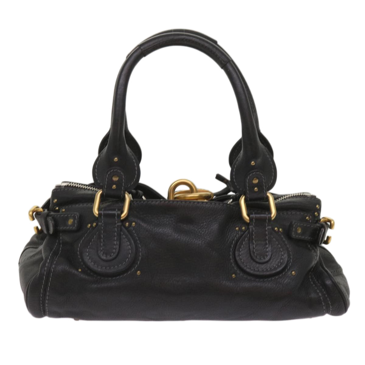 Chloe Paddington Shoulder Bag Leather Black 03 09 51 5276 Auth am5750 - 0