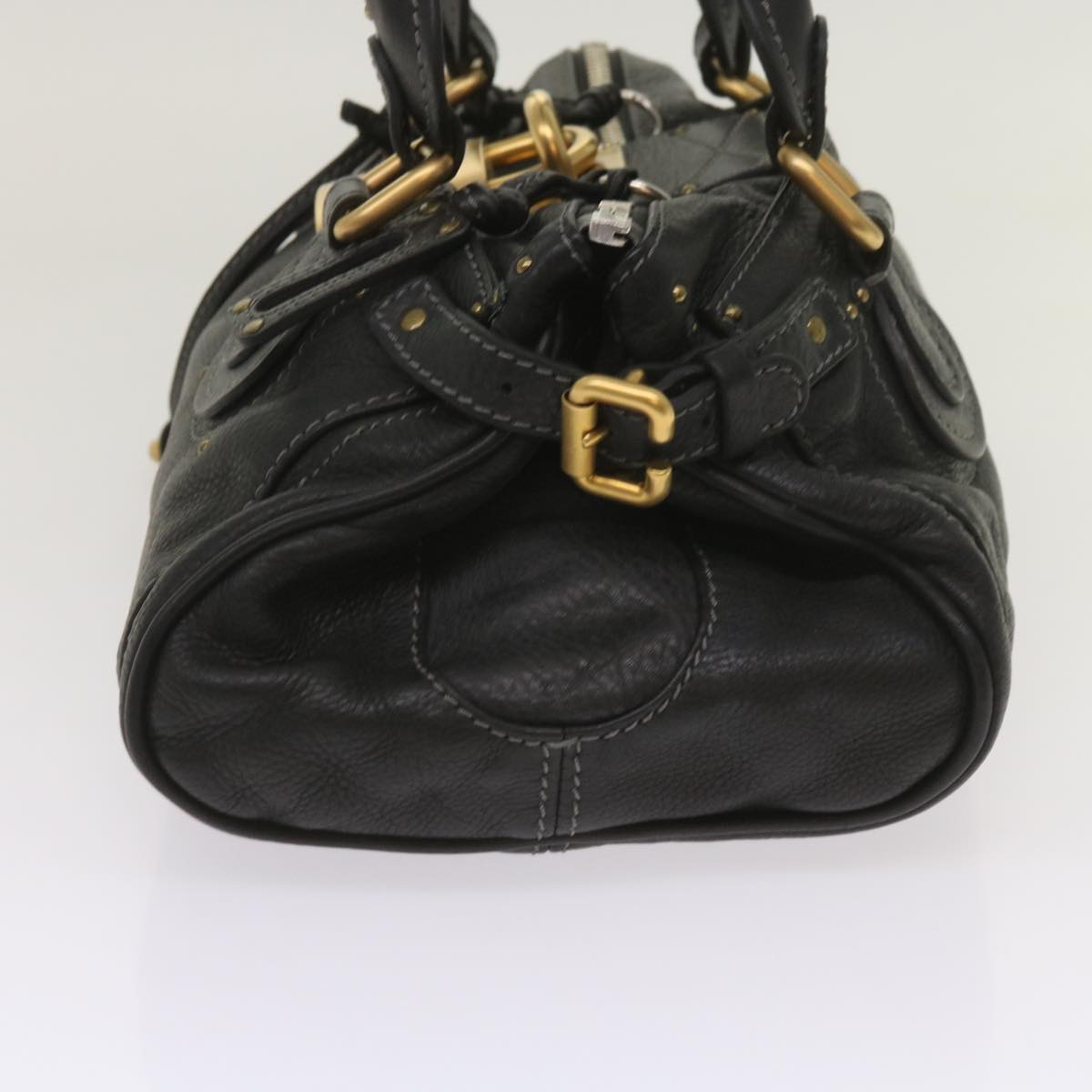 Chloe Paddington Shoulder Bag Leather Black 03 09 51 5276 Auth am5750