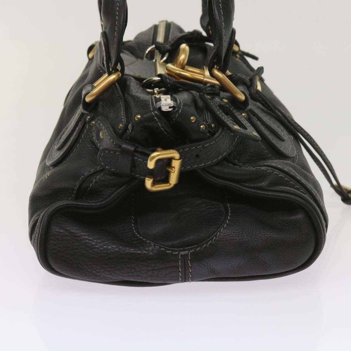 Chloe Paddington Shoulder Bag Leather Black 03 09 51 5276 Auth am5750