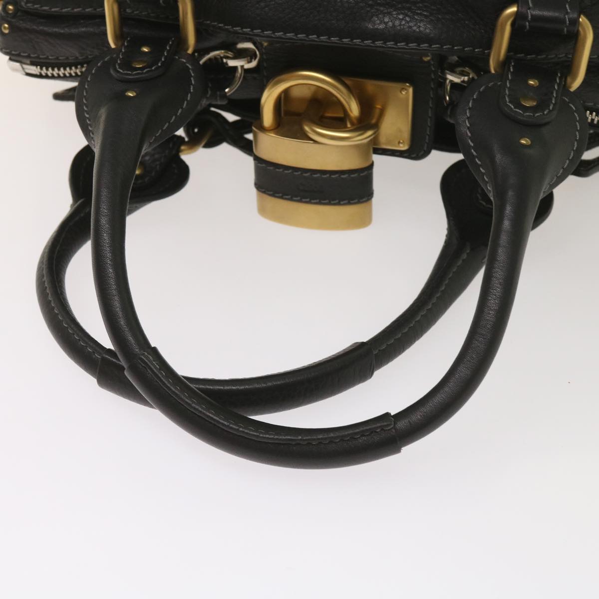 Chloe Paddington Shoulder Bag Leather Black 03 09 51 5276 Auth am5750