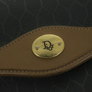 Christian Dior Honeycomb Canvas Hand Bag PVC Leather Black Auth am5756-9