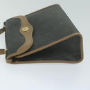 Christian Dior Honeycomb Canvas Hand Bag PVC Leather Black Auth am5756-4