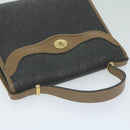 Christian Dior Honeycomb Canvas Hand Bag PVC Leather Black Auth am5756-6