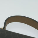 Christian Dior Honeycomb Canvas Hand Bag PVC Leather Black Auth am5756-7