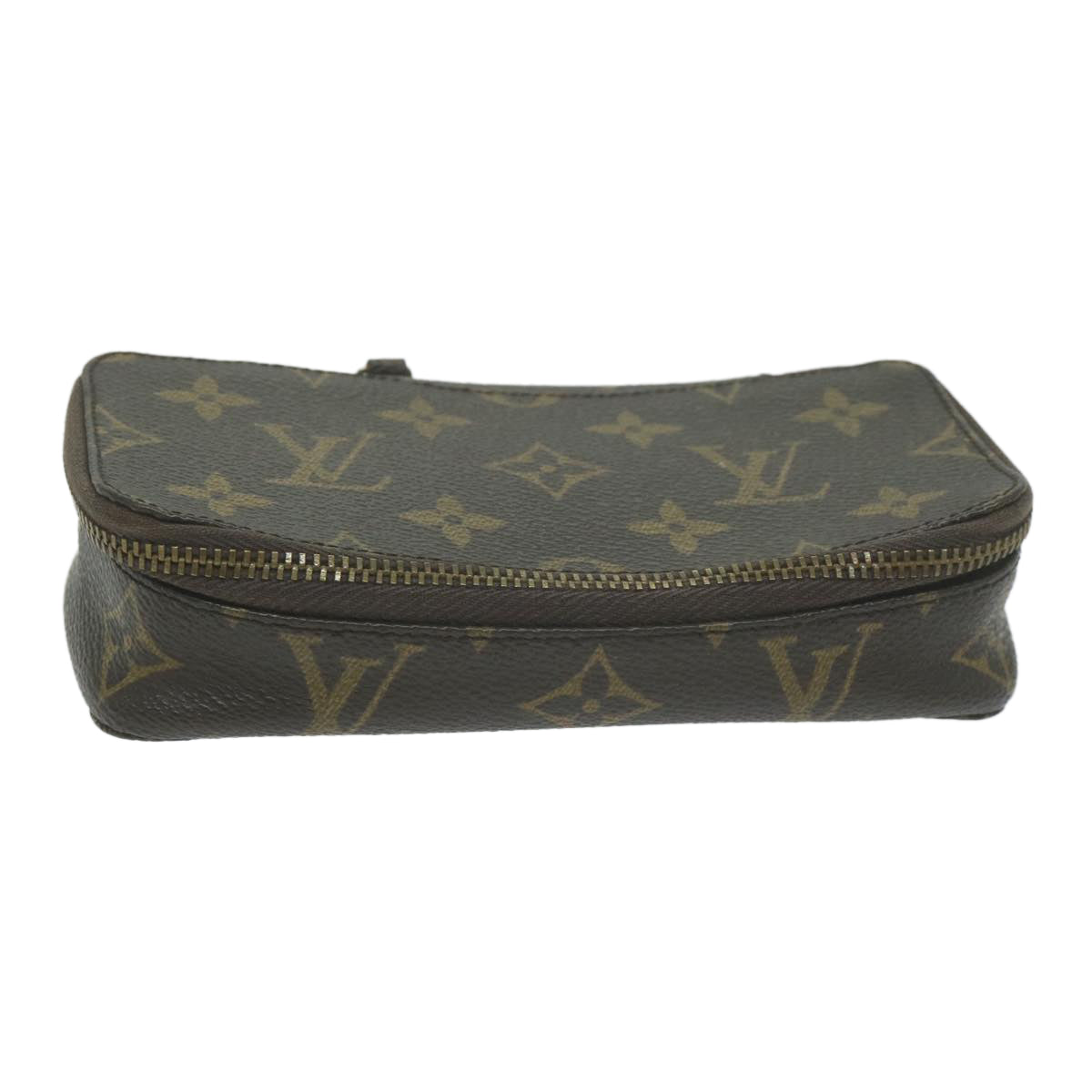 LOUIS VUITTON Monogram Poche Monte Carlo Jewelry Box Vintage M47352 Auth am5758