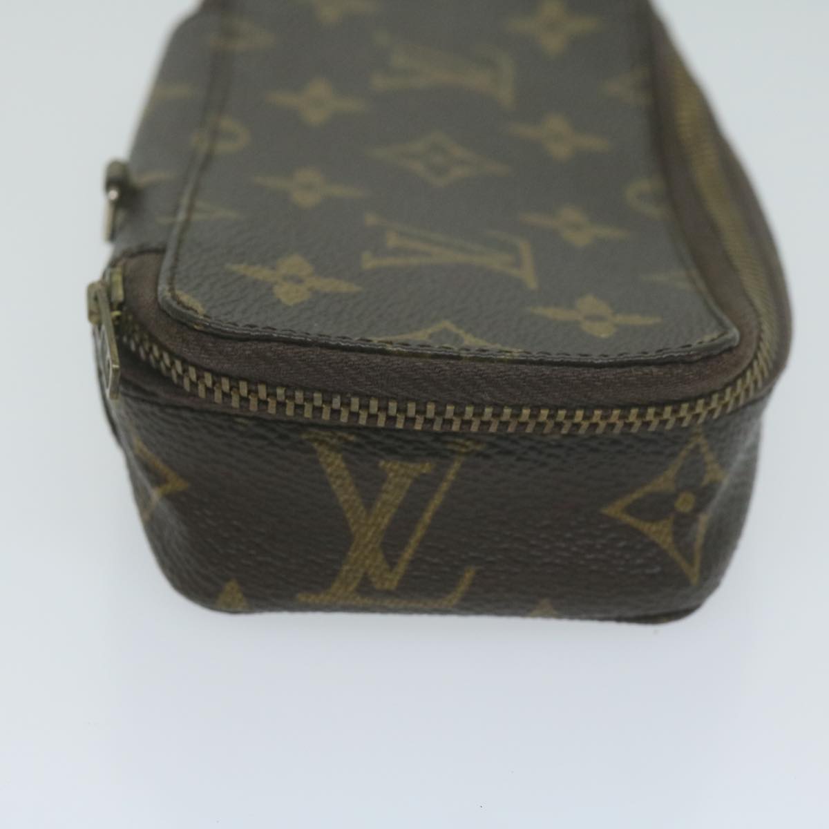 LOUIS VUITTON Monogram Poche Monte Carlo Jewelry Box Vintage M47352 Auth am5758