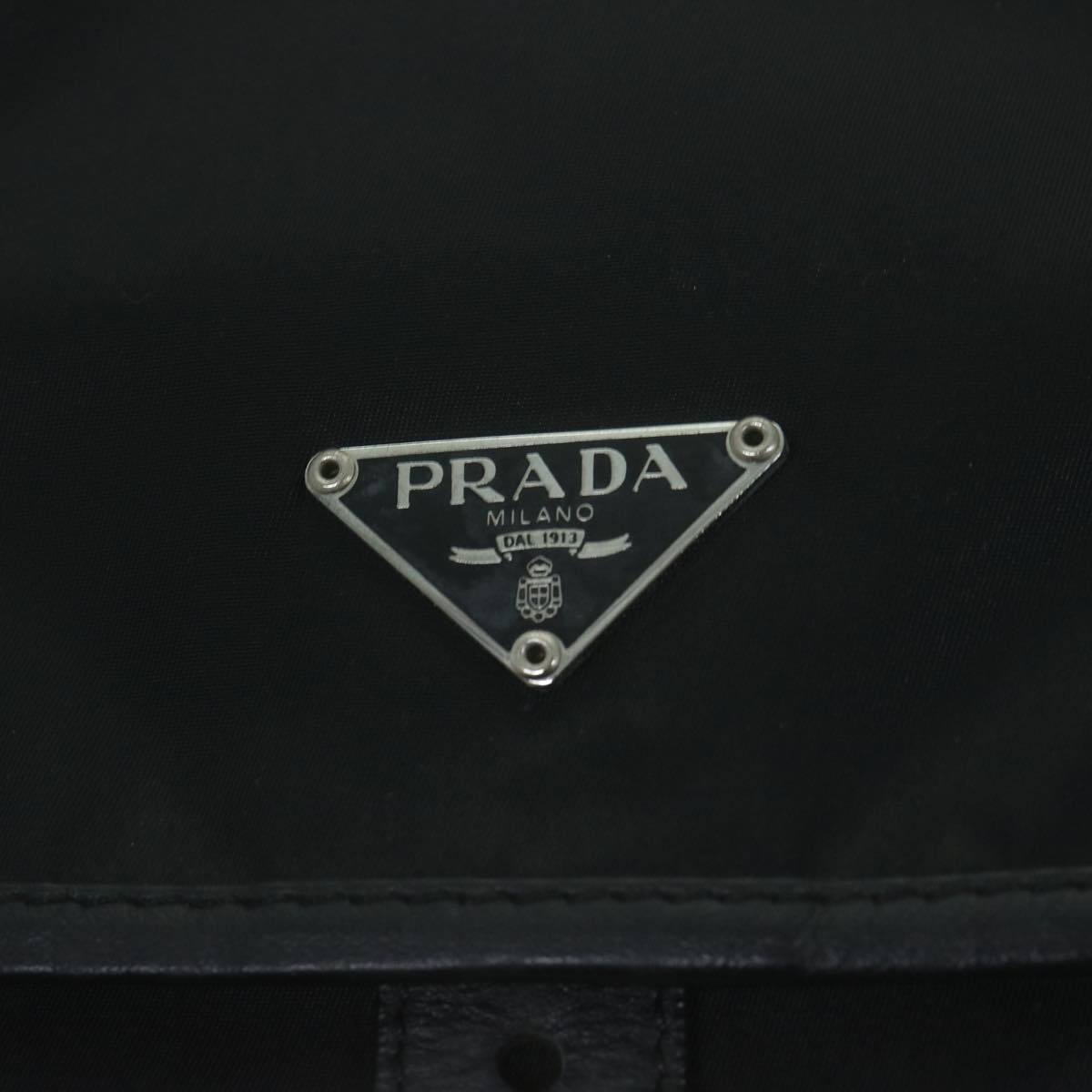 PRADA Shoulder Bag Nylon Black Auth am5761