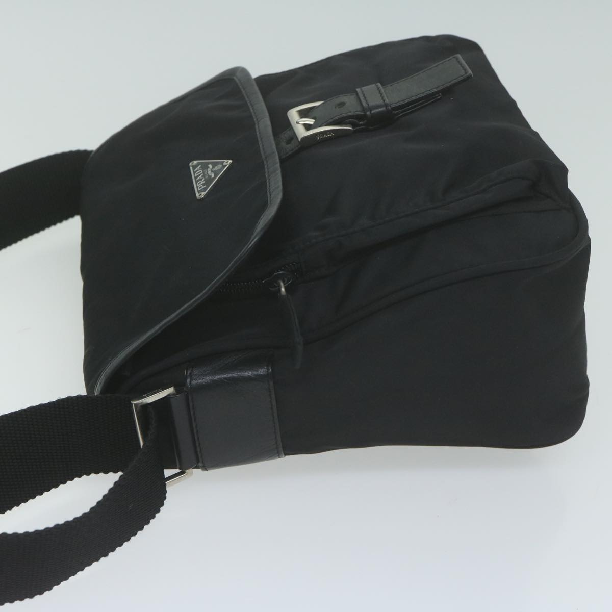 PRADA Shoulder Bag Nylon Black Auth am5761