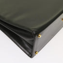 Gianni Versace Hand Bag Leather 2way Black Auth am5762-19