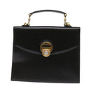 Gianni Versace Hand Bag Leather 2way Black Auth am5762-13