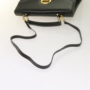 Gianni Versace Hand Bag Leather 2way Black Auth am5762-8
