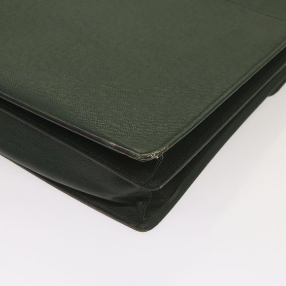 LOUIS VUITTON Taiga Leather Clutch Bag Hand Bag 2 Set Green LV Auth am5763