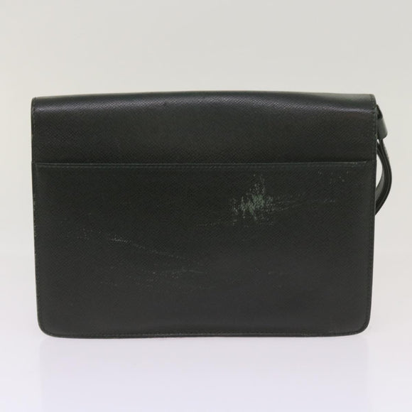 LOUIS VUITTON Taiga Leather Clutch Bag Hand Bag 2 Set Green LV Auth am5763