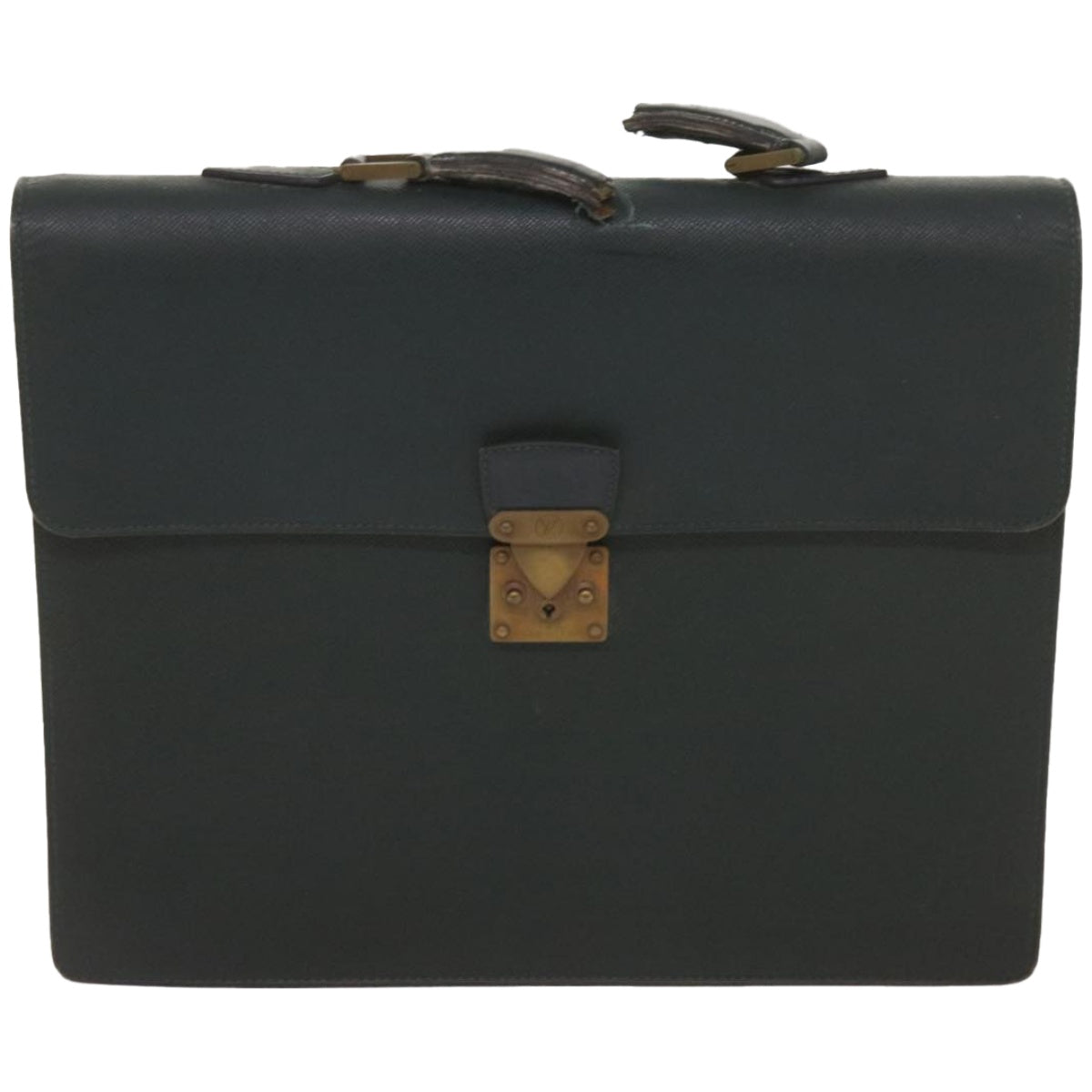 LOUIS VUITTON Taiga Leather Clutch Bag Hand Bag 2Set Green LV Auth am5763 - 0