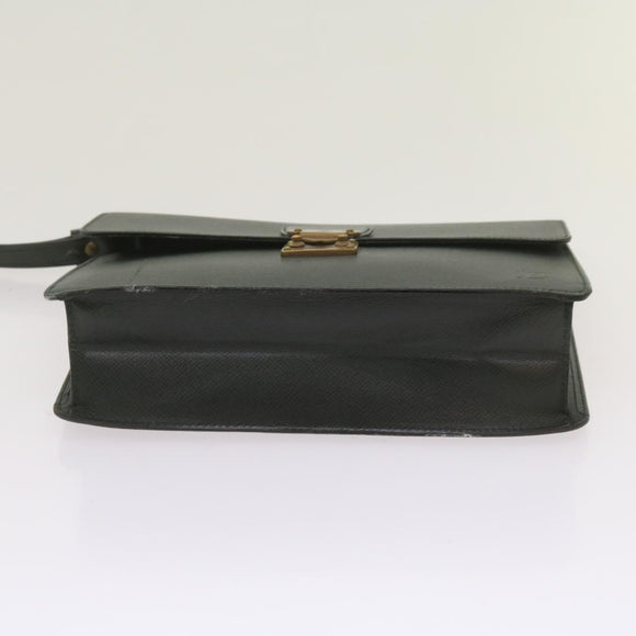 LOUIS VUITTON Taiga Leather Clutch Bag Hand Bag 2 Set Green LV Auth am5763