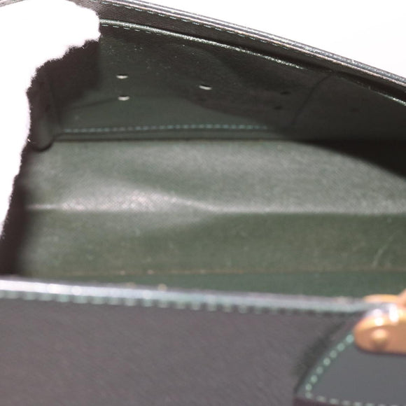 LOUIS VUITTON Taiga Leather Clutch Bag Hand Bag 2 Set Green LV Auth am5763