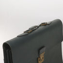 LOUIS VUITTON Taiga Leather Clutch Bag Hand Bag 2 Set Green LV Auth am5763-6