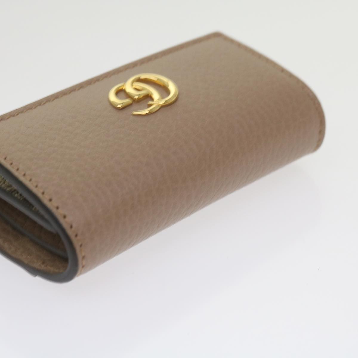 GUCCI GG Marmont Key Case Beige 456118 Auth am5771