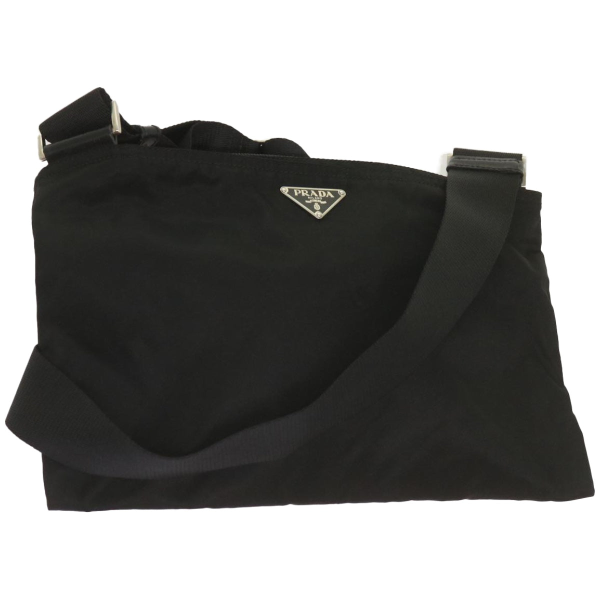 PRADA Shoulder Bag Nylon Black Auth am5780