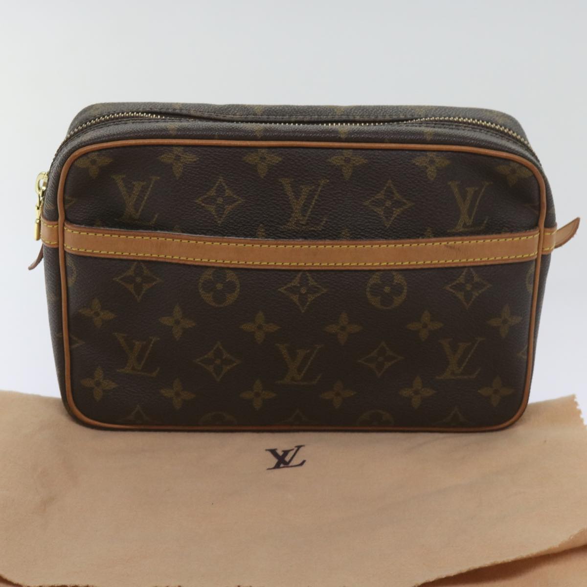 LOUIS VUITTON Monogram Compiegne 23 Clutch Bag M51847 LV Auth am5781