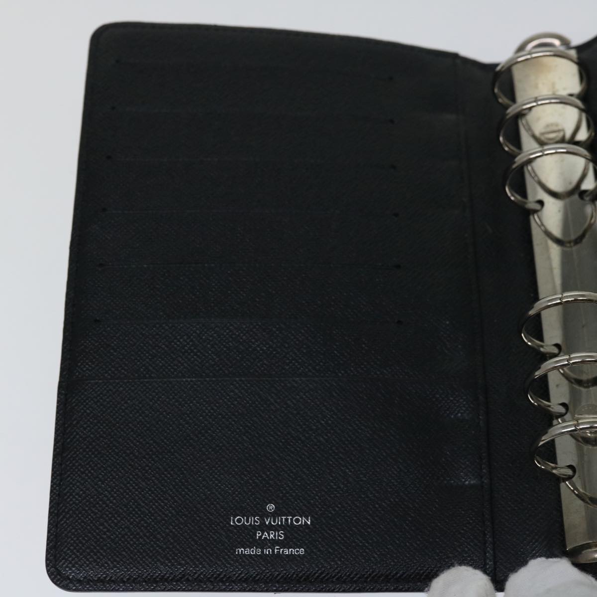 LOUIS VUITTON Damier Graphite Agenda MM Day Planner Cover R20242 LV Auth am5792