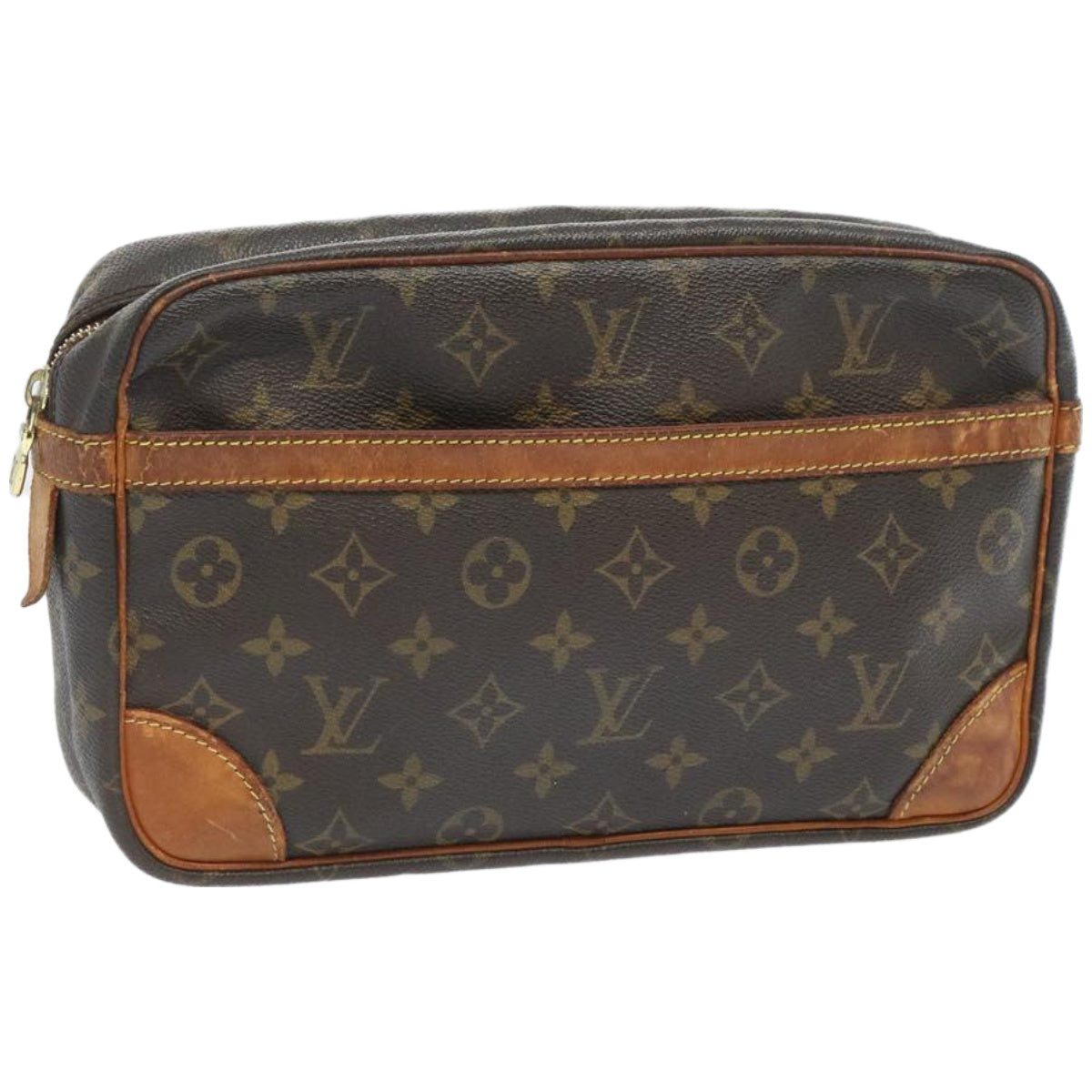 LOUIS VUITTON Monogram Compiegne 28 Clutch Bag M51845 LV Auth am5799