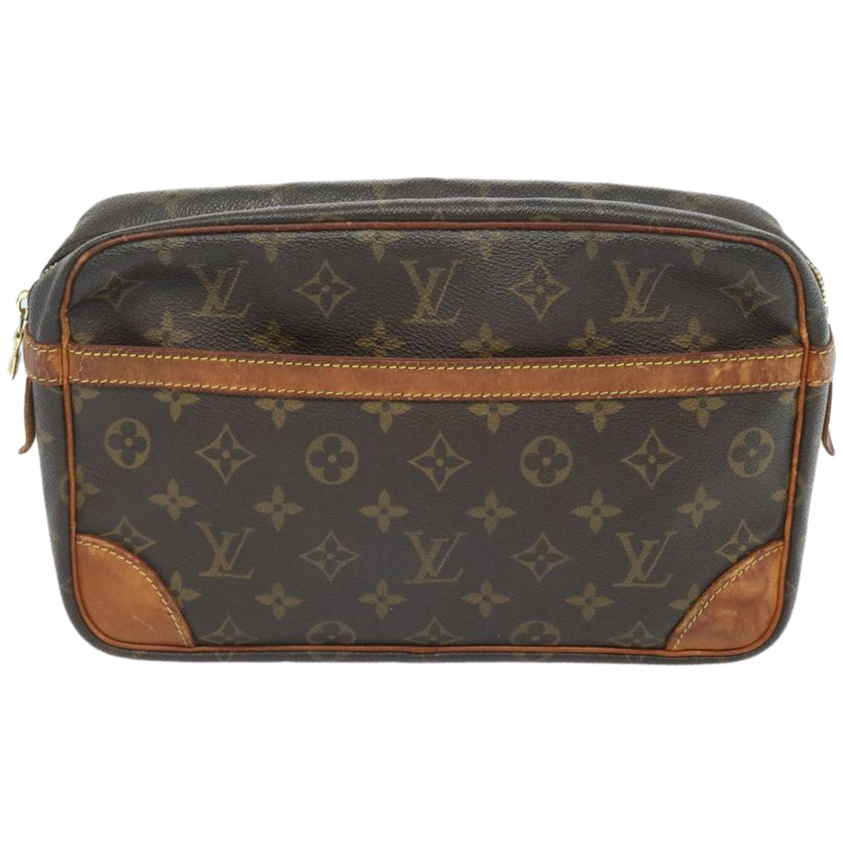 LOUIS VUITTON Monogram Compiegne 28 Clutch Bag M51845 LV Auth am5799