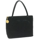 CHANEL Materasse Tote Bag Velor Standard Black CC Auth am5812-1