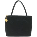 CHANEL Materasse Tote Bag Velor Standard Black CC Auth am5812-13