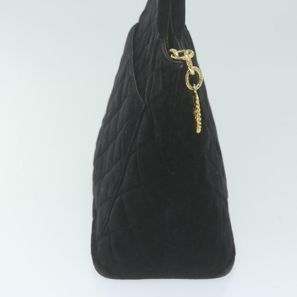 CHANEL Materasse Tote Bag Velor Standard Black CC Auth am5812