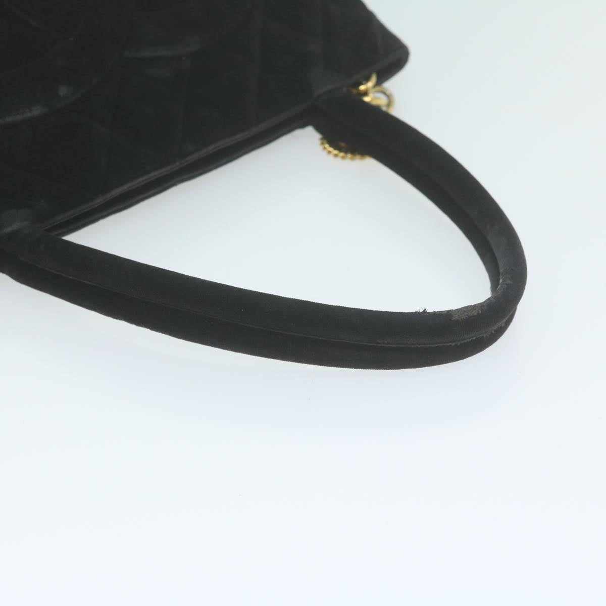CHANEL Materasse Tote Bag Velor Standard Black CC Auth am5812