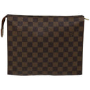 LOUIS VUITTON Damier Ebene Poche Toilette 26 Pouch N47543 LV Auth am5837-2