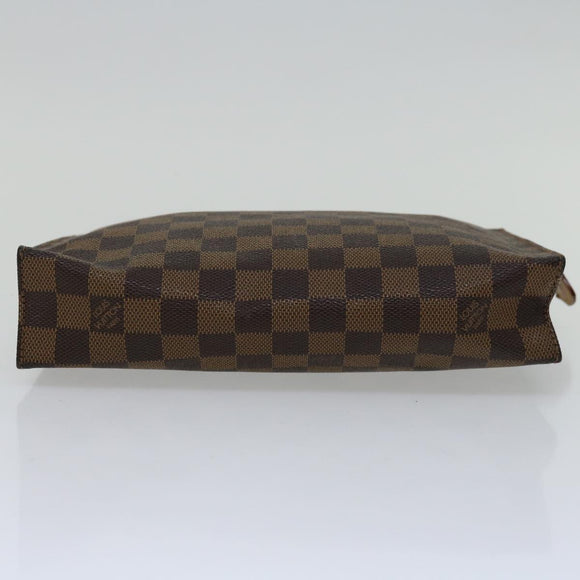 LOUIS VUITTON Damier Ebene Poche Toilette 26 Pouch N47543 LV Auth am5837