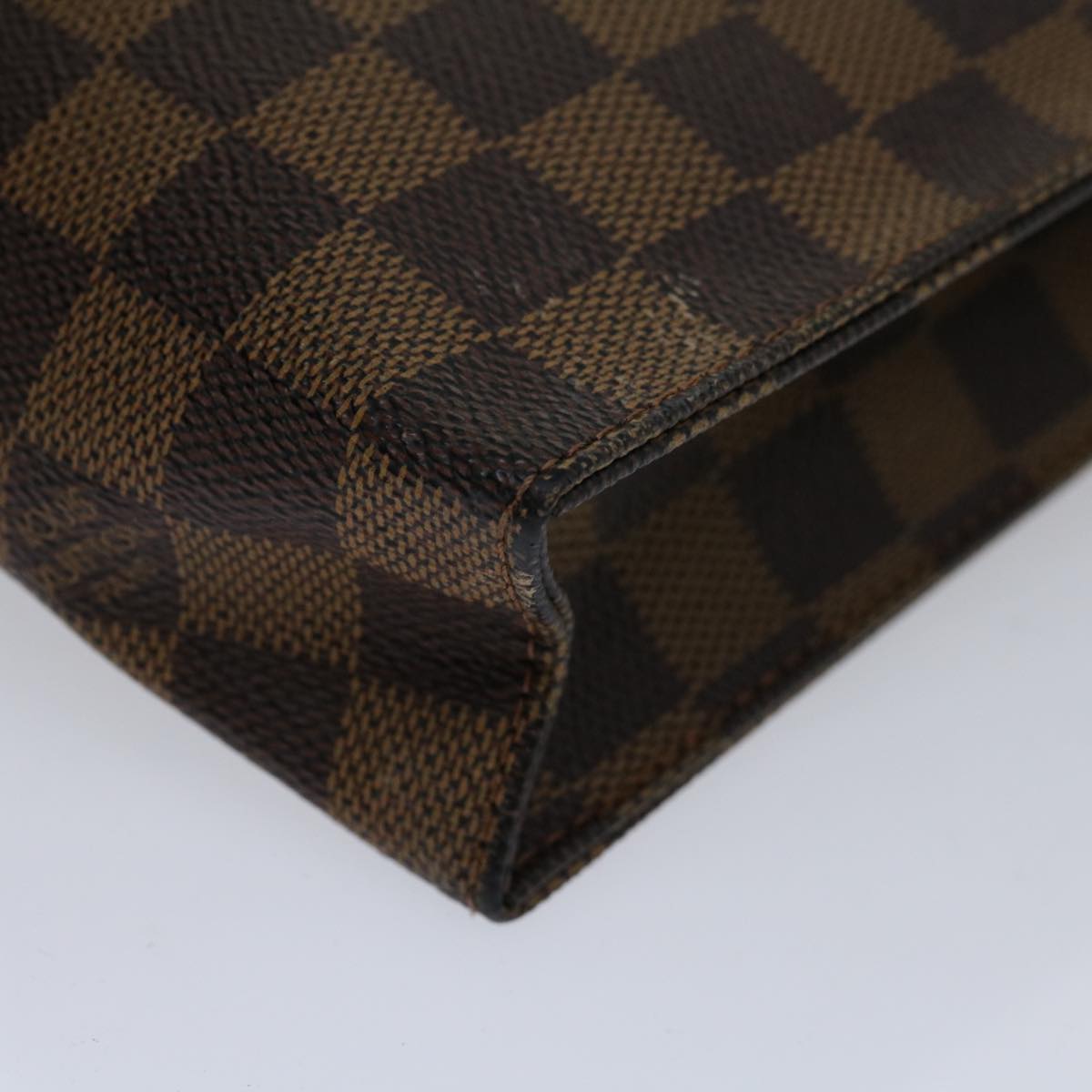 LOUIS VUITTON Damier Ebene Poche Toilette 26 Pouch N47543 LV Auth am5837