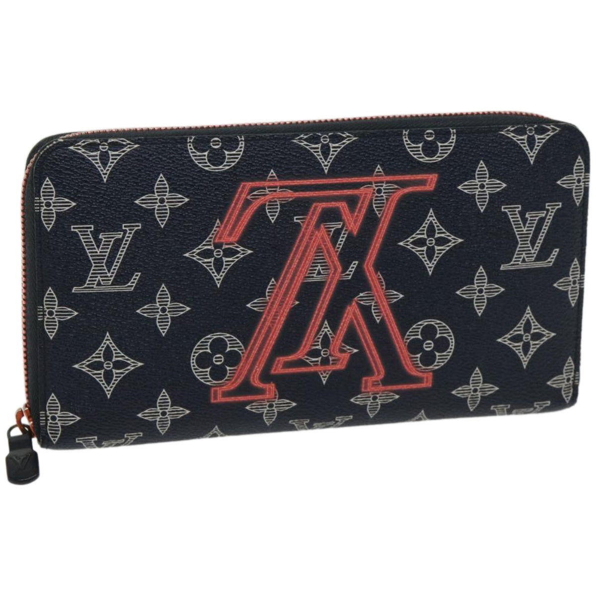 LOUIS VUITTON Ink Upside Down Zippy Organizer NM Wallet Navy M62931 Auth am5858